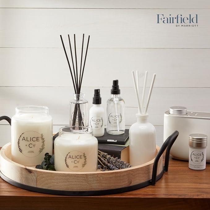 Alice + Co. Room Diffuser Set | Lavender & Eucalyptus Scent for Home | Hotel Aroma Scent | Fairfield by Marriott | Relaxing Aromatherapy for Home & Office