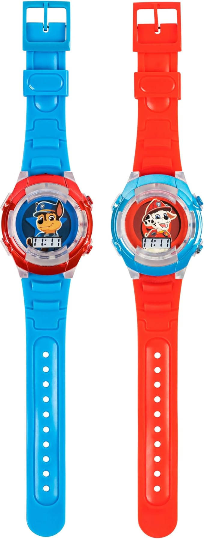Paw Patrol Kids' Flashing LED Light-Up Feature - LCD Watch Set - Chase and Marshall Digital Watches