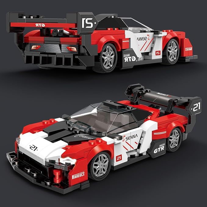 HIGH GODO Sports Car Building Set, MOC Racing Car Model Kit, Cool Collectible Cars Toys Gifts for Adults and Teens Age 14+ (346 Pieces)