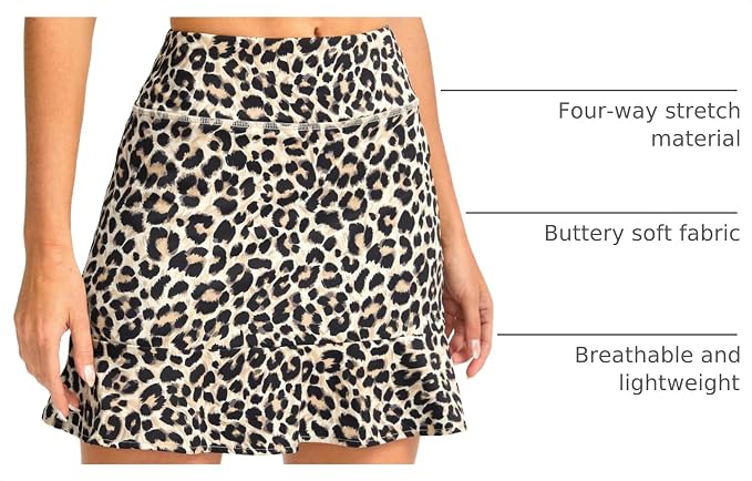 16" Golf Skorts for Women with 5 Pockets | Athletic, Tennis Skirt, High Waisted, Pickleball, Travel, Casual, Lightweight, Ruffle Summer Skirt, with Shorts
