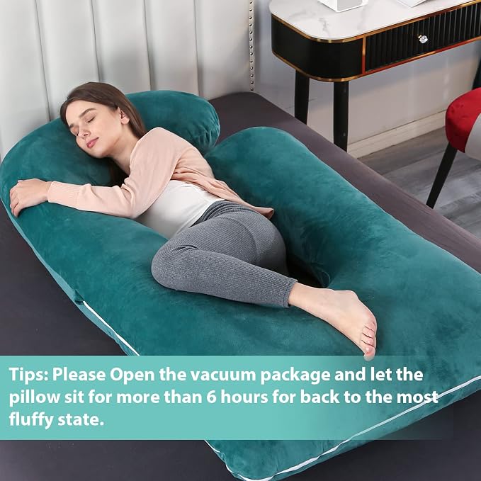 Victostar Pregnancy Pillow,57 inches U Shaped Maternity Pillow with Removable Cover Full Body Pillow Support for Back, HIPS, Legs, Belly