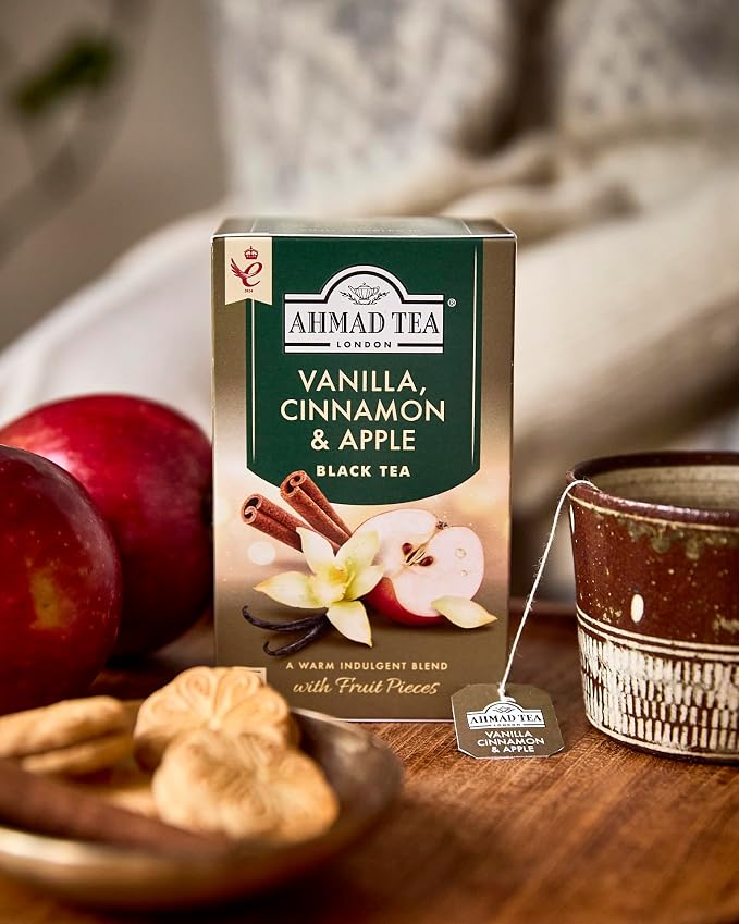 Ahmad Tea Vanilla, Cinnamon, Apple 20 Count (Pack of 6)