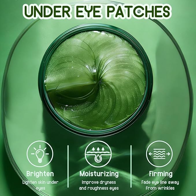 60 Pcs Avocado Eye Mask, Under Eye Patches for Dark Circles & Puffiness - Moisturizing Nourishing Eye Treatment, Improves Dryness/Fine Lines/Wrinkles, Perfect for Daily Care & Ideal Gift for Women