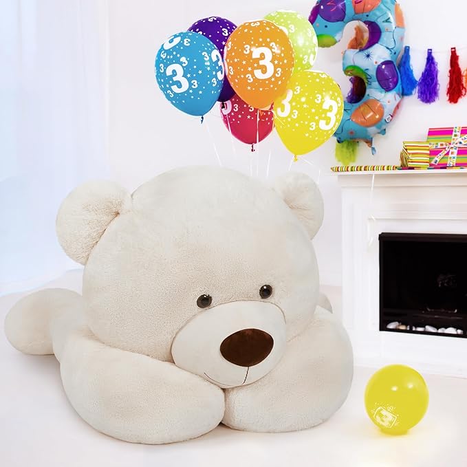 MaoGoLan Giant Teddy Bear 10ft Stuffed Animal, Huge Jumbo Size 10 Feet Teddy Bear Plush, Charming and Fluffy Teddy Bear for Decorations, Celebrations,Valentines Day,Baby Shower,White
