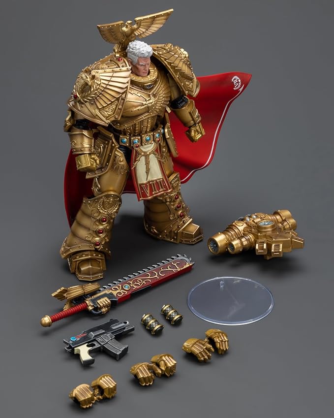 Pipigirl JoyToy 40K Genuine License 1:18 Action Figure, Imperial Fists Rogal Dorn, Primarch of The Vllth Legion, 7.08 inch Collectible Action Figures Kits (Rogal Dorn)