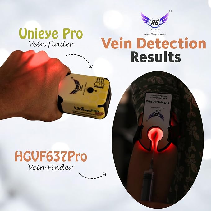Vein Finder ComboPro for IV Access Kit by HG Wellness Includes IV Access 637pro Vein Finder and unieye pro Phlebotomy Device