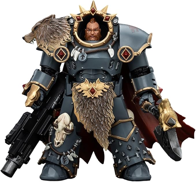 JOYTOY1/18 Warhammer 40,000 Action Figure Space Wolves Hvarl Red-Blade Collection Model Birthday Gift