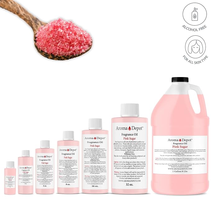Aroma Depot 2 oz. Pink Sugar Spray Perfume/Skin Body Fragrance Oil. Our Interpretation, Pure-Uncut. Add a Few Drops to Your Aromatherapy Diffuser.