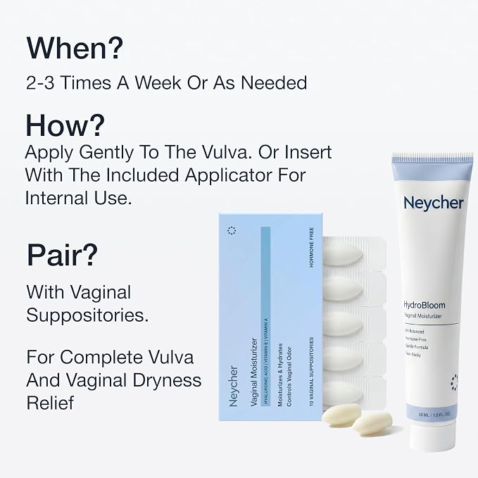 20mg Hyaluronic Acid Vulva Balm and Vaginal Moisturizing gel with Aloe Vera, Calendula, Vitamin E - Hormone-Free External & Internal Hydration for Menopause, Perimenopause. 1 fl oz