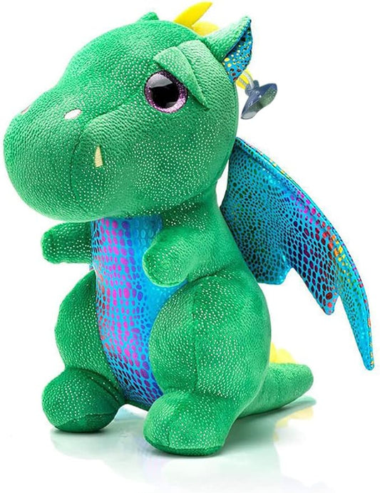 Dragon Stuffed Animal Cute Dragon Plush Doll Soft Toy 10 inch for Girls Boys Christmas Children's (Dragon Green 25cm)