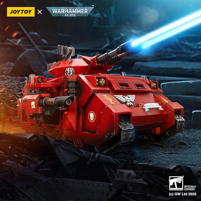JOYTOY Warhammer 40K Blood Angels Predator Annihilator with Twin Lascannons 1:18 Scale Action Figure Mecha Joy Toy Collection Model 10in
