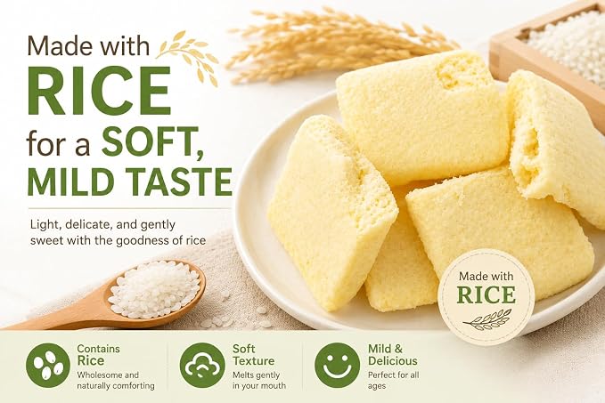 MILK CLASSIC Korean Rice Snack Variety Pack, Milk, Banana & Melon Flavors, Individually Wrapped Crispy Rice Snacks, Baked Not Fried, Family Sharing Snack, 25.59 oz