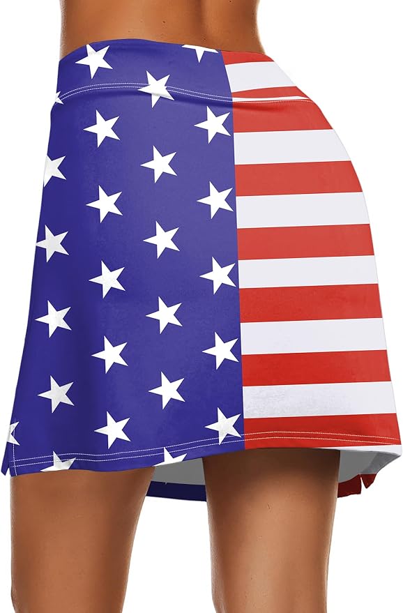 Ekouaer Women's Active Performance Skort Lightweight Skirt for Golf Tennis | Built-in Shorts, A Line, High Waisted, Tummy Control, Pickleball, Running, Workout, Sports, Skorts for Woman