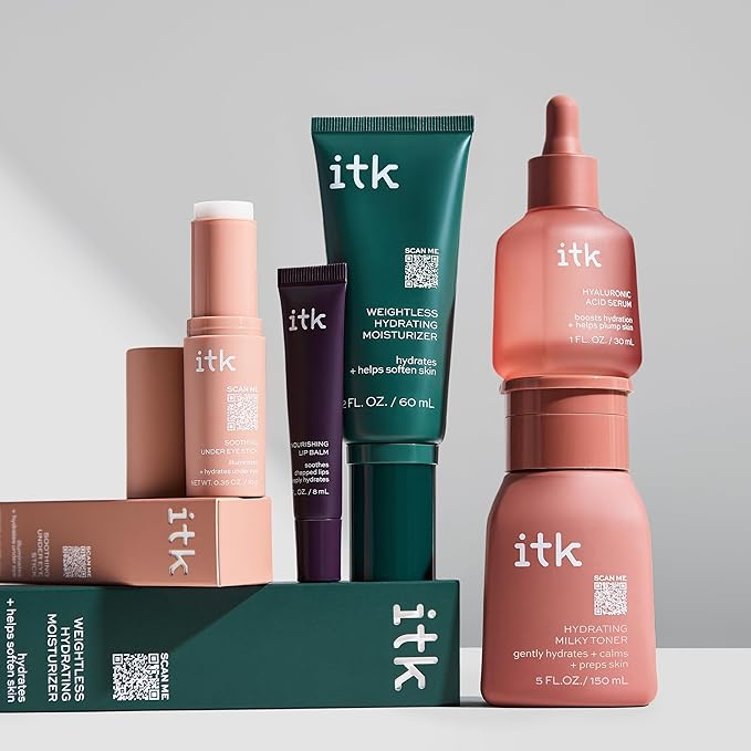 ITK Skincare Caffeine + Aloe Vera Under Eye Stick Face Moisturizer for Fine Line & Wrinkle Repair - Travel Size - Anti Aging Dark Circle Under Eye Balm Treatment Stick - Soothes Puffy Eyes & Redness