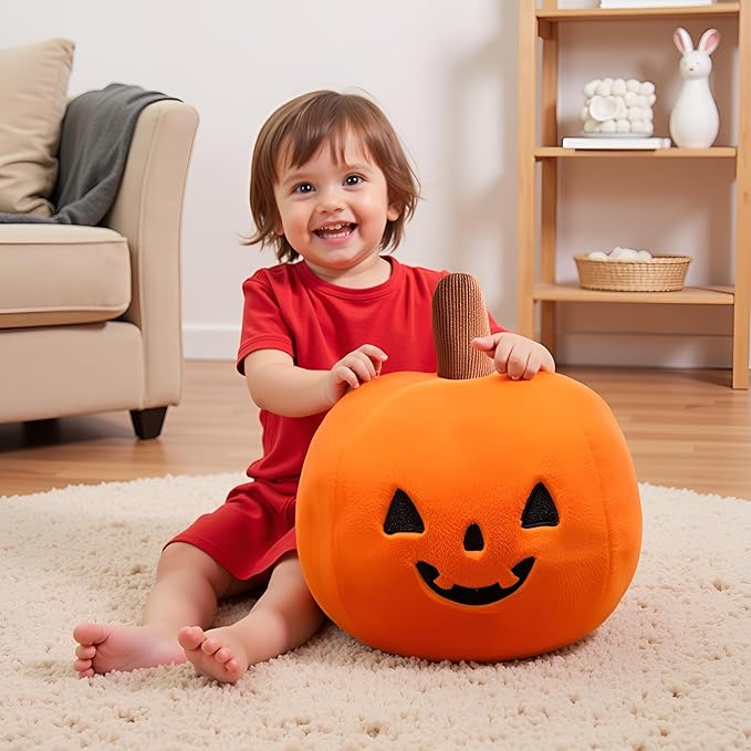 15.7 Inch Big Creative 3D Simulation Pumpkin Pillow,Fluffy Cars Pillow Outdoor Cushions for Halloweens Party Favors,Clever Boy's and Girl's Room Pumpkins Decorations