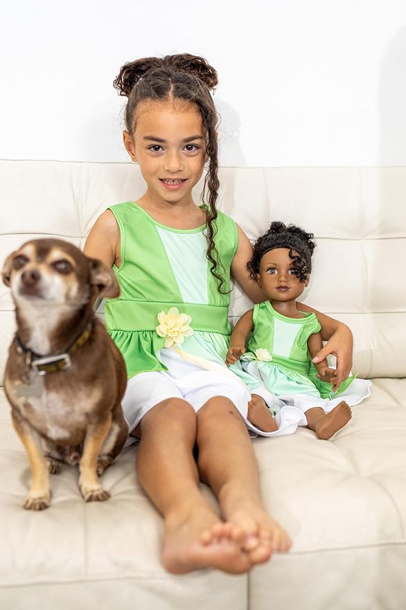 Little Adventures Lily Pad Twirl Dress - Machine Washable Child Pretend Play and Party Dress with No Glitter