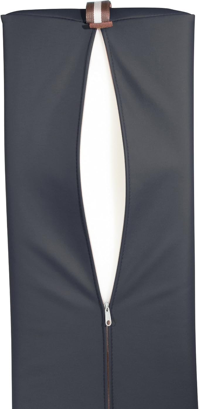 Master Massage 6"x26" Large Half Round Bolster Pillow – Black, Semi-Round Cushion for Massage Tables, Yoga, and Physical Therapy