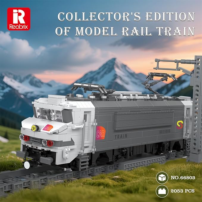 BR15000 Train Building Block Set 66803, Collectible Electric Locomotive Display, Creative Model for Train Fans, Gift for Adults Girls Boys 14+(2053PCS)