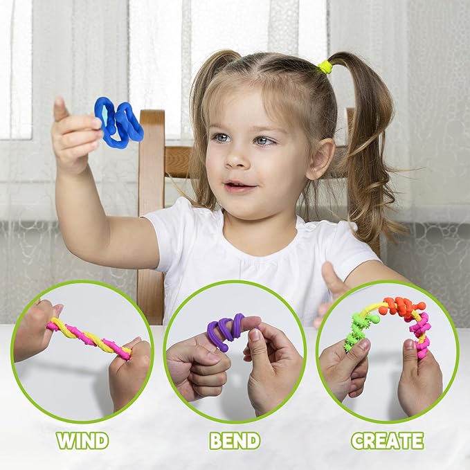 12 Pack Sensory Stick,Fidget Toys,Textured Calming Sensory Toys for Autism Kids, Anxiety Relief for Activities Essential,Stimulating & Addictive Toys for Kids Students