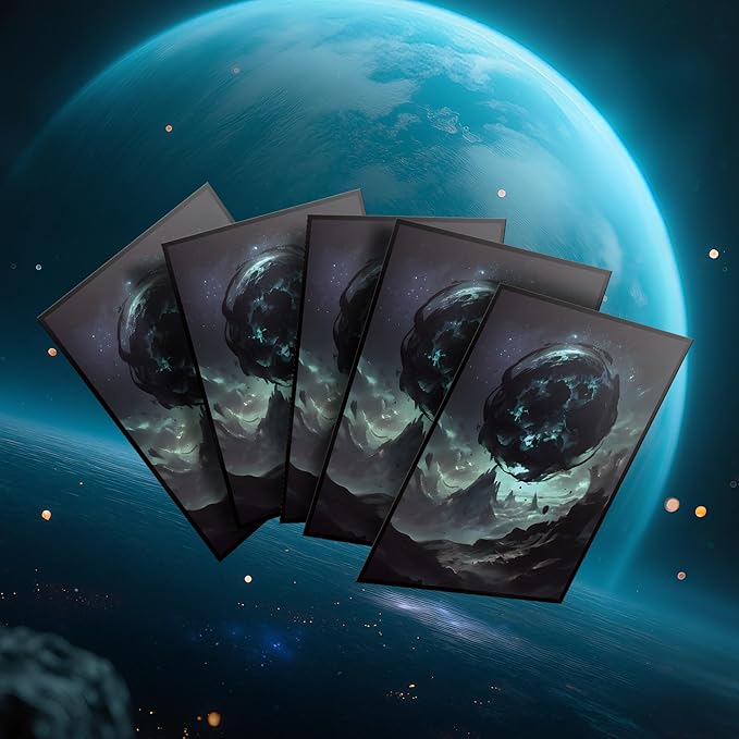 MTG Card Sleeves - Swamp - Planet Basic Lands Series - Ultra Clear Front & Matte Finish Back, 100 Count Standard Size Matte Art Sleeve for Magic The Gathering