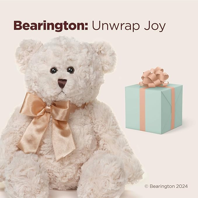 Bearington Huggles, 16 Inch Creamy White Teddy Bear Stuffed Animal, Makes a Great Gift for Birthday, Anniversary, Holiday, or Graduation