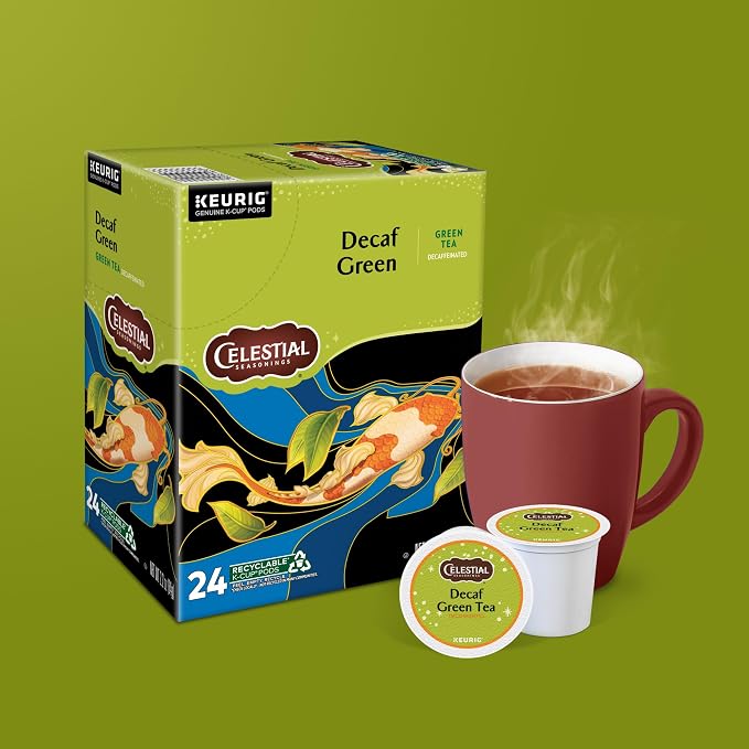 Celestial Seasonings Decaf Green Tea, Single-Serve Keurig K-Cup Pods, 96 Count