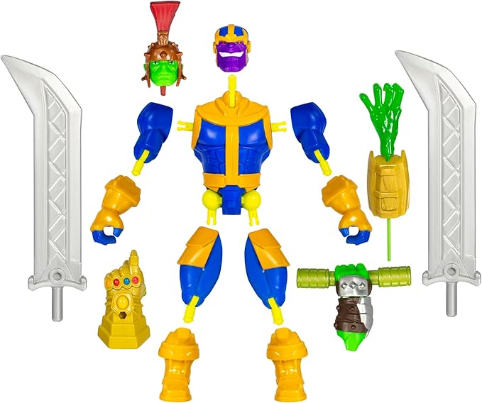 Avengers Marvel MixMashers Thanos Custom Mix-and-Match Deluxe Action Figure & Accessories, 5-Inch-Scale Super Hero Toys for Kids Ages 4+
