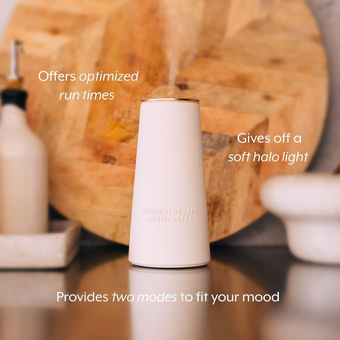 Aromatherapy Associates Atomizer and Deep Relax Essential Oil (.33 fl oz) Collection. Waterless, Portable Essential Oil Diffuser with a Tranquil Blend for Sleep