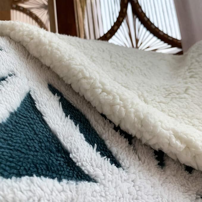 LOMAO Sherpa Fleece Blanket Gifts for Mom Dad Cozy Soft Throw Blanket for Women Men Birthday Gifts Dual Sided Couch Sofa Bed Blanket (Navy, 71''x80'')