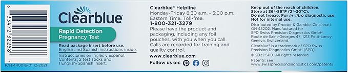 Clearblue Rapid Detection Pregnancy Test, Home Pregnancy Kit, 2 Count