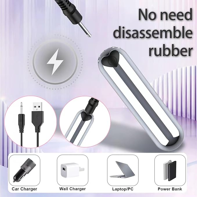 Mini Handheld Electric Back Massager Waterproof Quite Massager, Portable Massager for Back Neck Shoulder Body,Silver