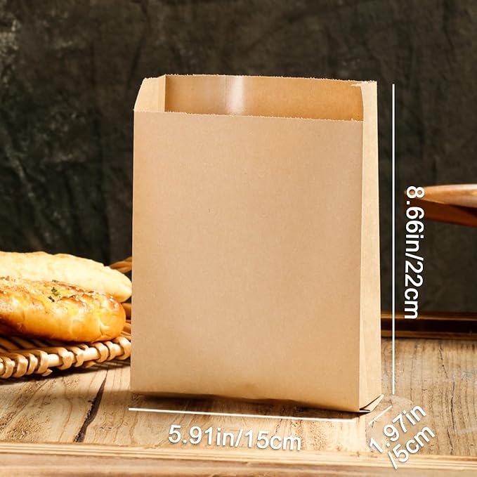 Feminine Hygiene Liner Bags Sanitary Napkin Disposal Bag Dry Wax Grease Resistant Bags Waste Receptacle Paper Liners Kraft Paper Sacks for Cookies Snacks 50pcs