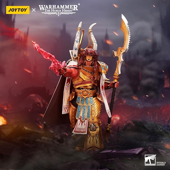 JOYTOY Warhammer 30K Thousand sons 8.7 inch Magnus The Red Primarch of The XVth Legion 1:18 Scale Action Figure Mecha Joy Toy Collection Model