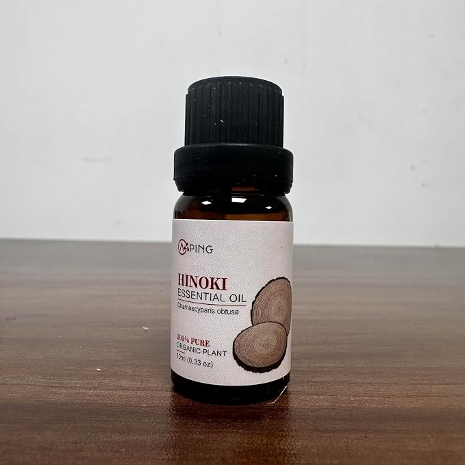 Sandalwood & Hinoki Essential Oils - 100% Pure Organic Natural Plant Oils for Diffuser, Aroma, Spa, Massage, Yoga, Perfume, 2x10ML