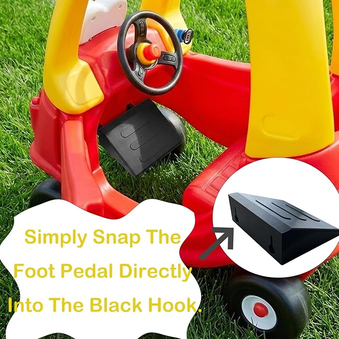 Removable Floorboard Footrest for Little Tikes Cozy Coupe - Protect Toddler Feet While Pushing - Ride-On Car Accessory Fits Classic, Fairy & Dino (Floorboard Only)