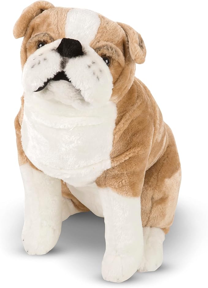 Melissa & Doug Giant English Bulldog - Lifelike Stuffed Animal (Nearly 2 feet Tall)