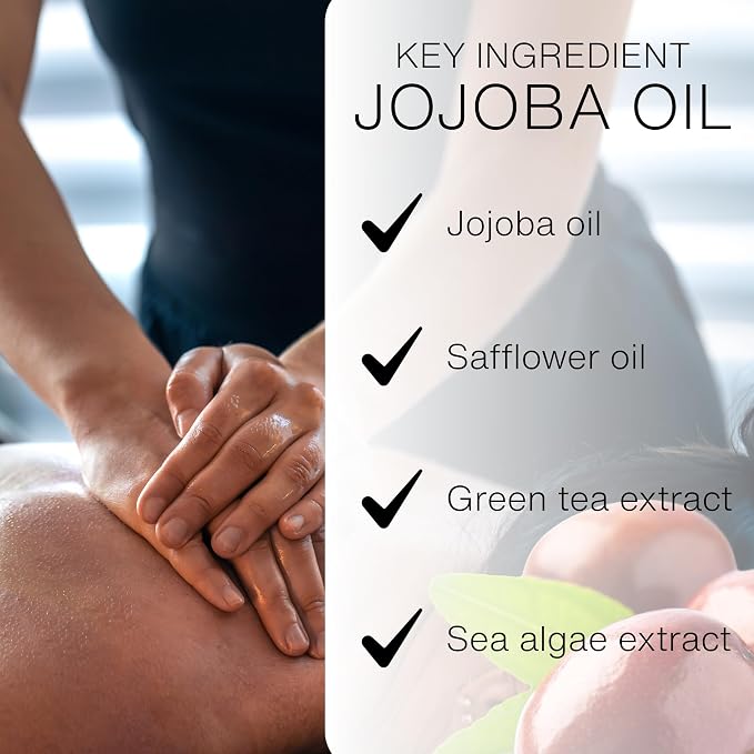 Bon Vital' Therapeutic Touch Massage Oil, 8oz Pump, Unscented Massage Oil for Massage Therapy With Olive Oil, Lightweight Non-Greasy Formula, Professional-Grade for Dry Skin and Sore Muscles