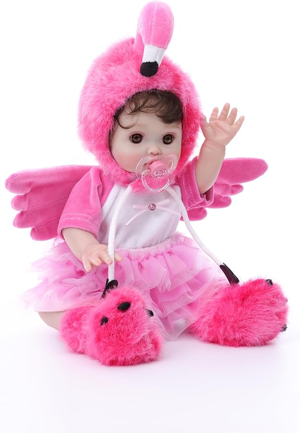 Reborn Baby Dolls, 18inch Large Realistic Hand-Rooted Hair Lifelike Baby Dolls with Accessories for 3+ Year Old Girls Gifts, Pretend Play, Collection