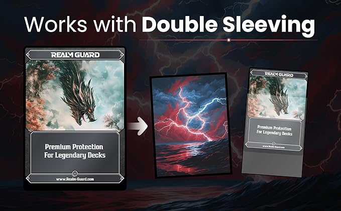 Graphene -100ct Textured Matte TCG/MTG Art Sleeves (Red/Blue Storm)