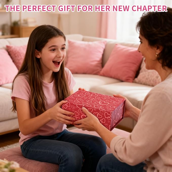 First Period Kit for Girls 9-12.Tween Period Starter Kit with spare Underwear, Educational Guide & Card in Gift Box - Thoughtful Puberty Gift (S)