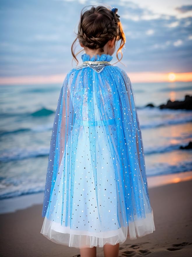 FKKFYY Rainbow Cape Cloak for Girl Princess