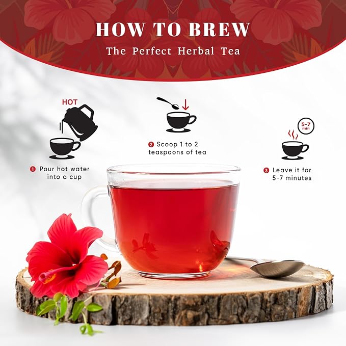 Oxify Organic Hibiscus Herbal Loose Tea- 16 oz (16 oz, Hibiscus)