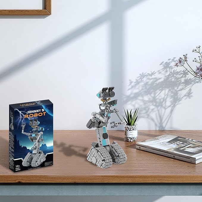 Johnny 5 Robot Building Toys,Movie Short Open Circuit Figures Robot Model Building Kit,Decoration Building Bricks Set for Adults Children(368 PCS)