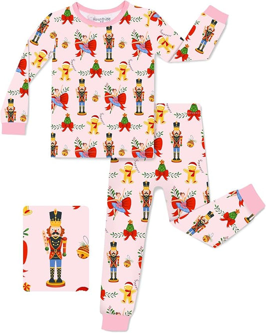 Bamboo Viscose Toddler Girls Kids Pajamas Unicorn Mermaid Pjs Long Sleeve Snug fit 12M-8Y 2pcs Soft Jammies