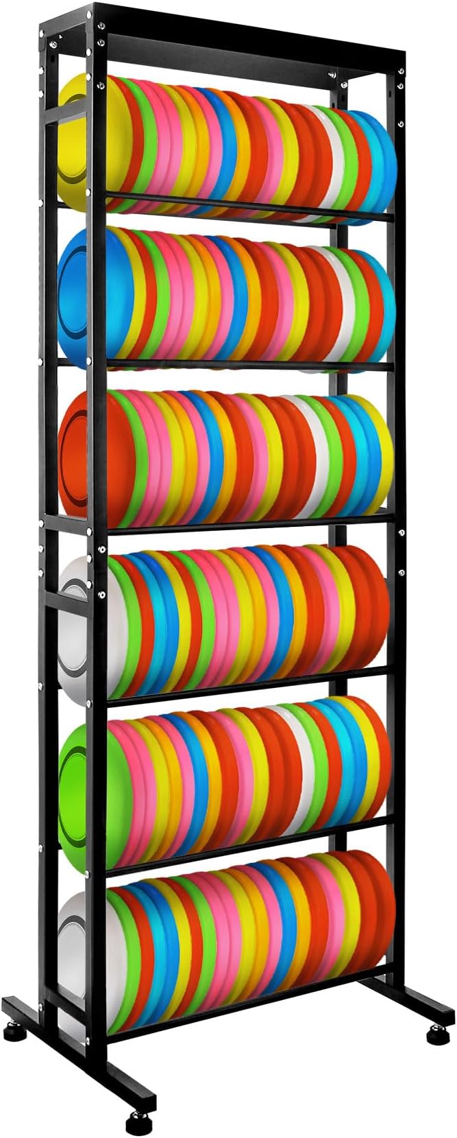 Sidasu 2/3/6-Tier Discs Golf Rack,Metal Disc Golf Storage Rack, Space-Saving Disc Station for Disc Golf Storage Shelf-Black