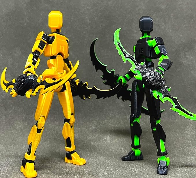 (Assembly Completed) T13 Action Figure, Titan 13 Robot Action Figure,3D Printed Dummy 13 Set,Gift for Collectors Desktop Decorations, Black Red
