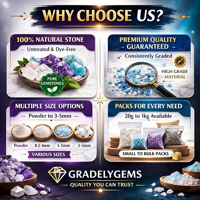 Moonstone Mystical Crystal Powder 50 Gram (1.76 OZ) Pack – Natural Gemstone Dust for Jewelry Craft, Resin Art & Divine Feminine Energy