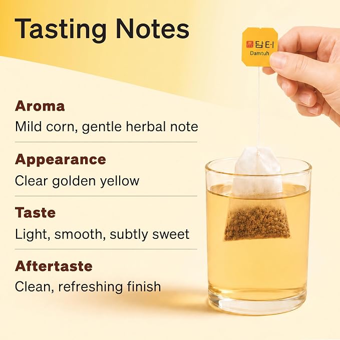 Damtuh Korean Corn Silk Tea, Corn Tea Bags, Caffeine-Free Herbal Tea, 100 Bags