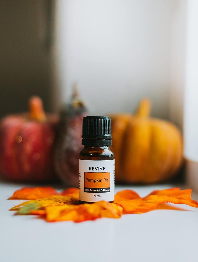 Pumpkin Pie Essential Oil Blend by REVIVEEO - 100% Pure Therapeutic Grade, for Diffuser, Humidifier, Massage, Aromatherapy, Skin & Hair Care