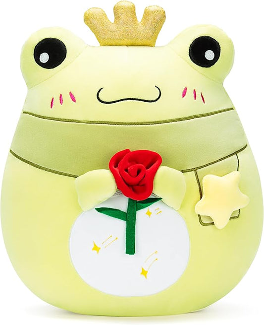 Original 13-inch Large Frog Plush Pillow Stuffed Animal Toy,Big Size Fat Kawaii Cute Soft Toys Hugging Pillows Cuddle Huggable Plushie,Gift for Girls